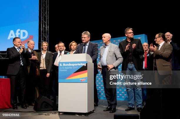 The newly elected federal board of the Alternative for Germany with Georg Pazderski , Alexander Gauland, Alice Weidel, Kay Gottschalk, Stephan...