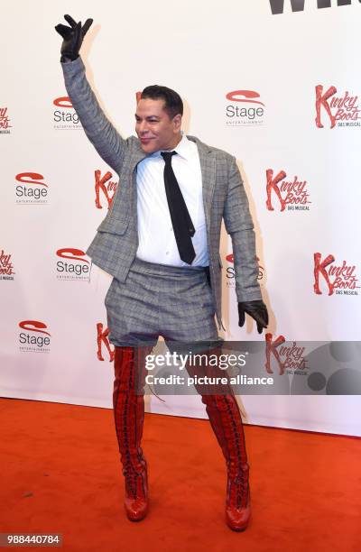 Carlo Castro, member of the 'Supermodel' jury, arrives at the German premiere of the musical 'Kinky Boots' in Hamburg, Germany, 03 December 2017....