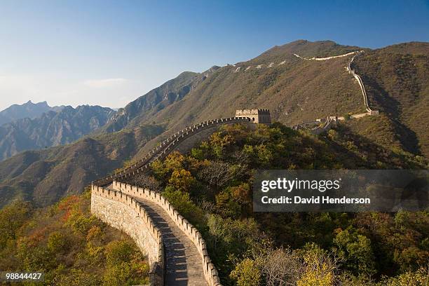 great wall of china at mutianyu - mutianyu stock pictures, royalty-free photos & images