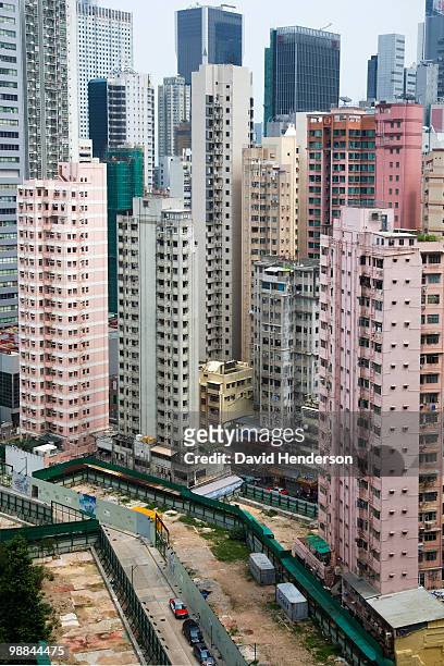 cityscape, wanchai, china - hopewell centre stock pictures, royalty-free photos & images