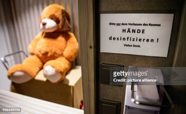 Plush toy can be seen in the farewell room at the nationwide first animal crematory which allows the cremation of horses in Schwaebisch Hall,...