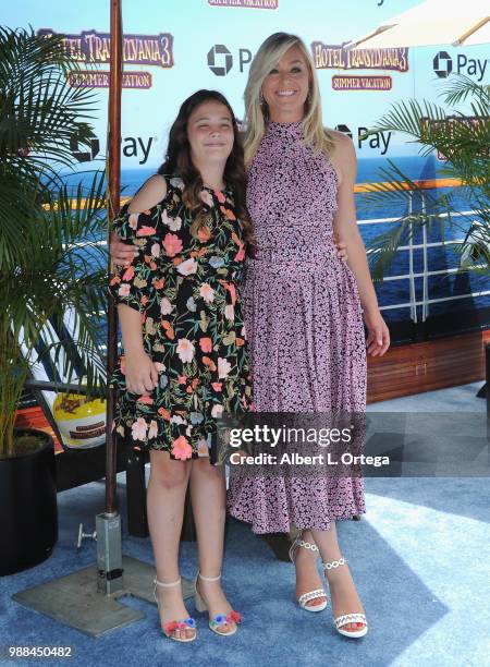 Actress Elisabeth Rohm and daughter Easton August Anthony Wooster arrive for Columbia Pictures And Sony Pictures Animation's World Premiere Of "Hotel...