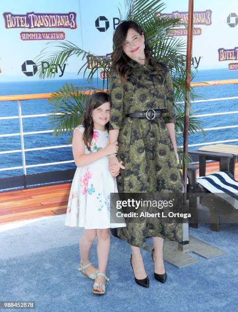 Actress Kathryn Hahn and daughter Mae Sandler arrive for Columbia Pictures And Sony Pictures Animation's World Premiere Of "Hotel Transylvania 3:...