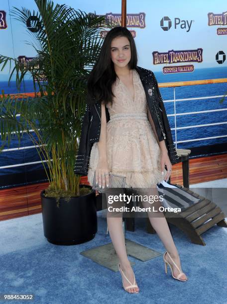 Actress Lilimar Hernandez arrives for Columbia Pictures And Sony Pictures Animation's World Premiere Of "Hotel Transylvania 3: Summer Vacation" held...