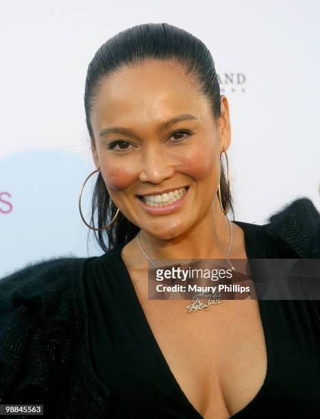 Singer Tia Carrere arrives at the First Annual Party With A Purpose Benefit at Smashbox West Hollywood on May 3, 2010 in West Hollywood, California.
