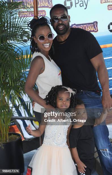 Actress Shanola Hampton, husband Daren Dukes, daughter Cai MyAnna Dukes and son Daren O.C. Dukes arrive for Columbia Pictures And Sony Pictures...