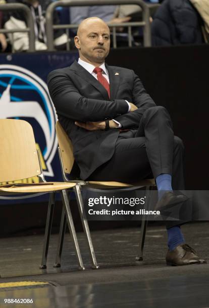 Lokomotive Kuban Krasnodar's coach Sasa Obradovic before the Eurocup basketball match between ALBA Berlin and Lok. Kuban Krasnodar at the Mercedes...