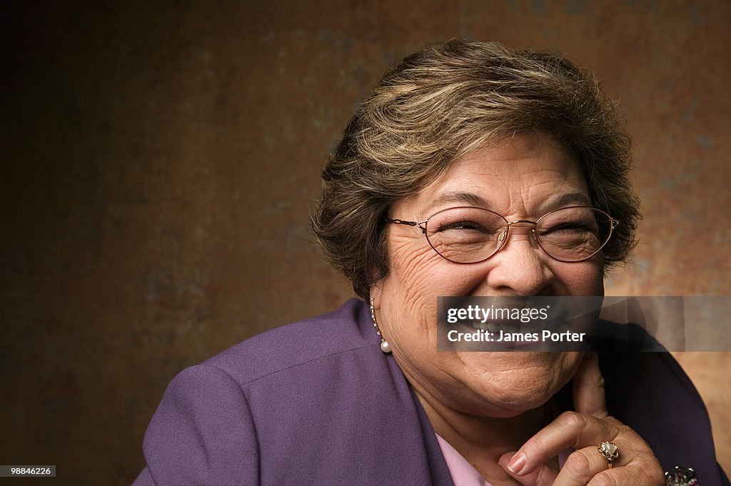 Portrait of laughing woman