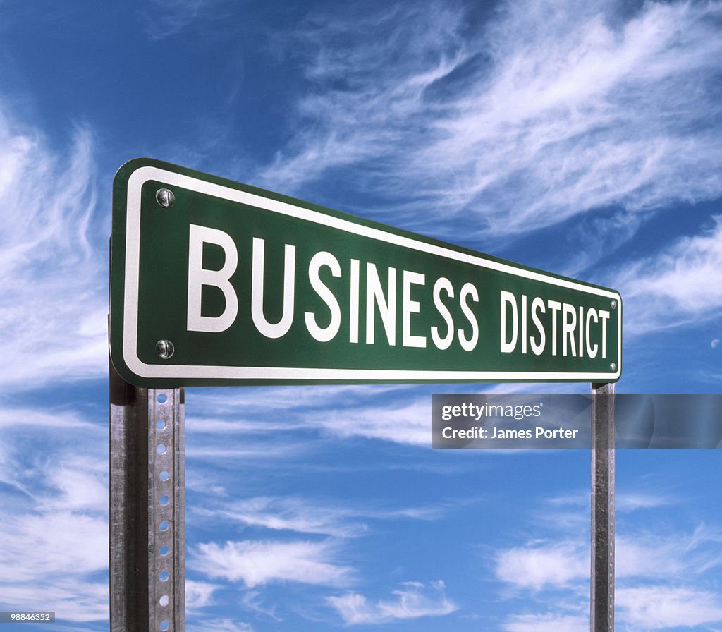 Business District Sign