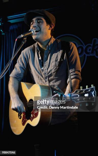 Joshua Radin performs as part of the Absolute Radio Sessions at Hard Rock Cafe, Old Park Lane on May 4, 2010 in London, England.