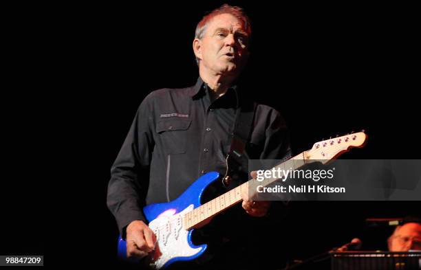 Glen Campbell performs on stage at City Hall on May 4, 2010 in Sheffield, England.