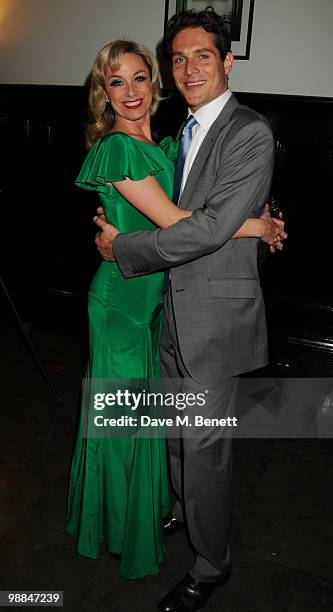 Tamzin Outhwaite and Mark Umbers attend the afterparty following the press night of 'Sweet Charity', at the National Portrait Cafe on May 4, 2010 in...