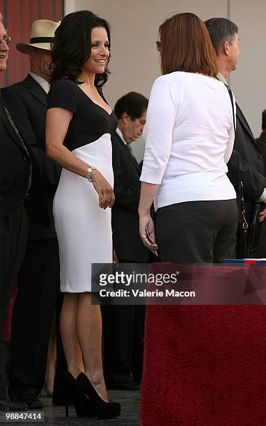 Actress Julia Louis-Dreyfus attends the Hollywood Walk of Fame ceremony honoring her on May 4, 2010 in Hollywood, California.