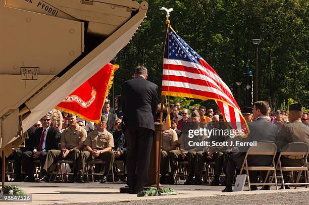 May 4: William E. Taylor, speaking, of Program Executive Officer Land Systems, U.S. Rep. Rob Wittman, R-Va., and Lt. Gen. George J. Flynn, deputy...