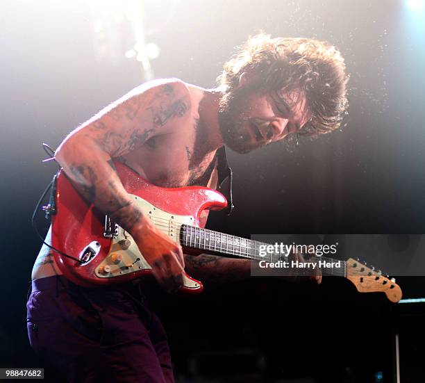 Simon Neil of Biffy Clyro performs at Portsmouth Guildhall on May 4, 2010 in Portsmouth, England.