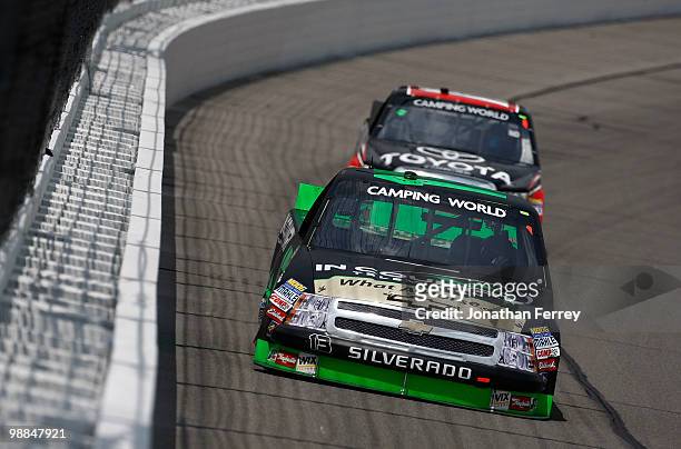 Johnny Sauter drives his In Country Television Chevrolet during for the NASCAR Camping World Truck Series O'Reilly Auto Parts 250 on May 2, 2010 at...
