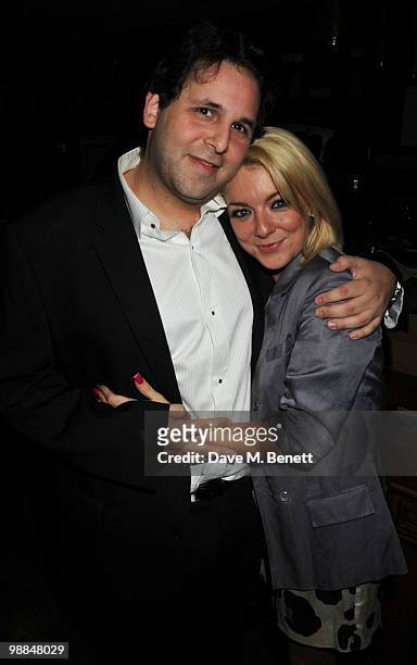 David Babani and Sheridan Smith attend the afterparty following the press night of 'Sweet Charity', at the National Portrait Cafe on May 4, 2010 in...