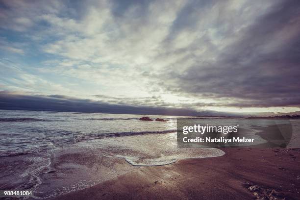 pacific at sunset - melzer stock pictures, royalty-free photos & images