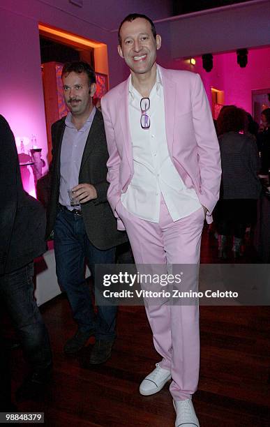 Designer Karim Rashid attends the Sodastream Karim Party held at T35 on May 4, 2010 in Milan, Italy.