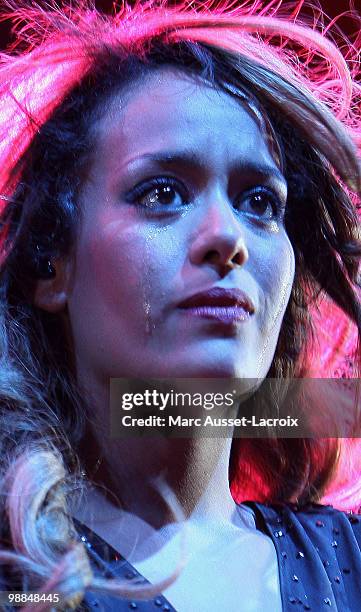 Amel Bent Performs live at L'Olympia on May 4, 2010 in Paris, France.