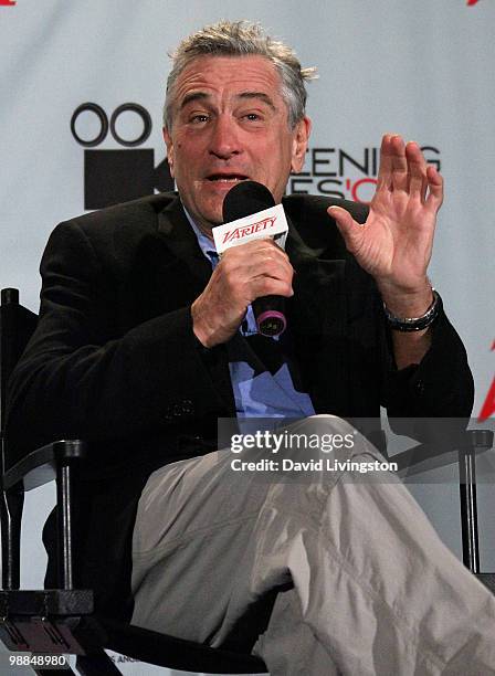 Actor Robert De Niro attends a Q&A following the 2009 Variety Screening Series presentation of "Everybody's Fine" at ArcLight Cinemas on November 24,...