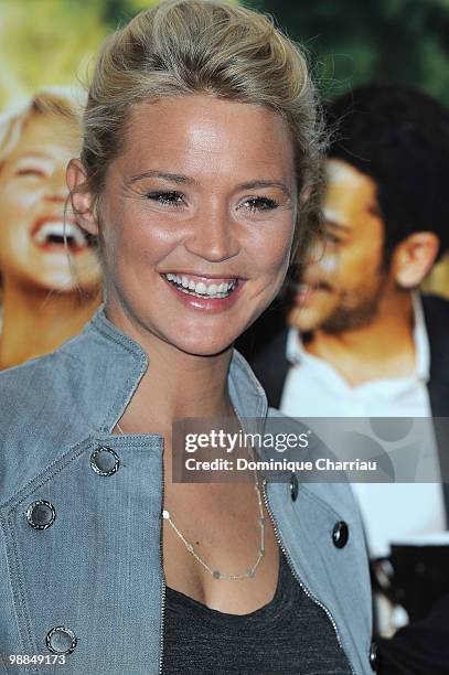 Actress Virginie Efira poses as she attends 'L'amour C'est Mieux a Deux' Paris Premiere on May 4, 2010 in Paris, France.