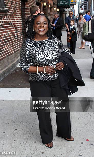 Sharon Jones visits "Late Show With David Letterman" at the Ed Sullivan Theater on May 4, 2010 in New York City.