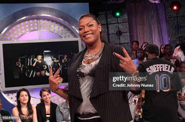 Queen Latifah visits BET's "106 & Park" at BET Studios on May 3, 2010 in New York City.