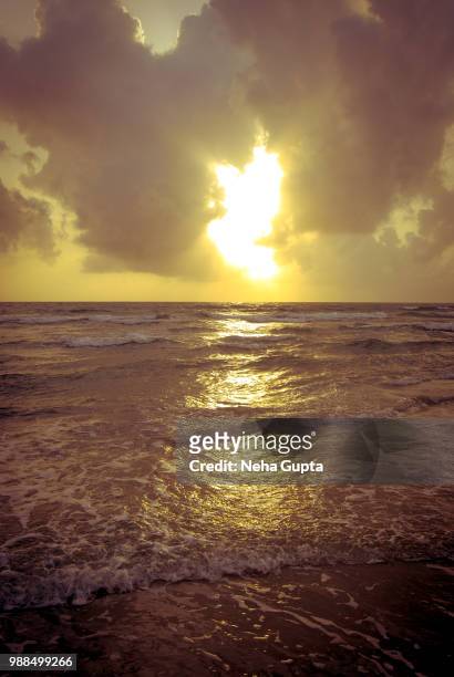 sunset at benaulim beach. goa, india - neha gupta stock pictures, royalty-free photos & images
