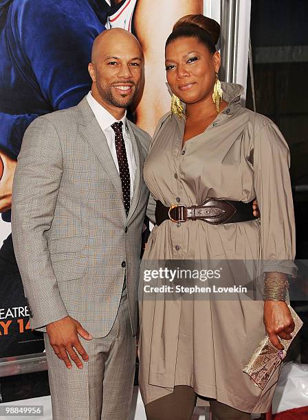 Rapper/actor Common and singer/actress Queen Latifah attend the premiere of "Just Wright" at Ziegfeld Theatre on May 4, 2010 in New York City.