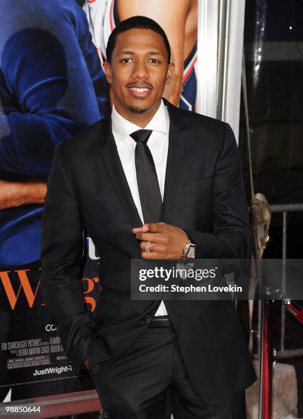 Personality Nick Cannon attends the premiere of "Just Wright" at Ziegfeld Theatre on May 4, 2010 in New York City.