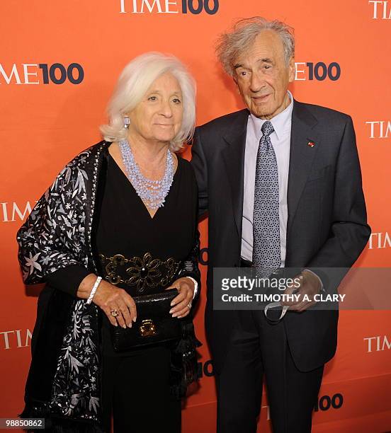 Elie Wiesel attends Time's 100 most influential people in the world gala at Frederick P. Rose Hall, Jazz at Lincoln Center on May 4, 2010. AFP PHOTO...