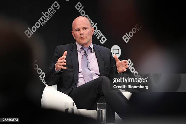Michael Novogratz, principal and director of Fortress Investment Group LLC, speaks during the Bloomberg Markets Global Hedge Fund and Investor Summit...