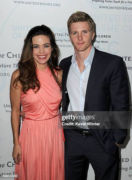 Actress Amelia Heinle and actor Thad Luckinbill arrive at the United Friends of the Children's Brass Ring Awards Dinner 2010 honoring Julie Chen &...