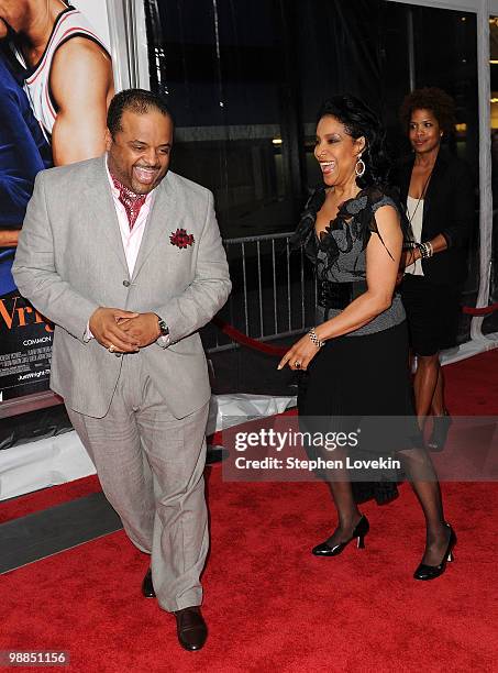 Journalist Roland Martin and actress Phylicia Rashad attend the premiere of "Just Wright" at Ziegfeld Theatre on May 4, 2010 in New York City.