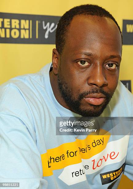 Musician Wyclef Jean attends the "Western Union Returns the Love to Moms in LA" at Continental Currency on May 4, 2010 in Los Angeles, California.