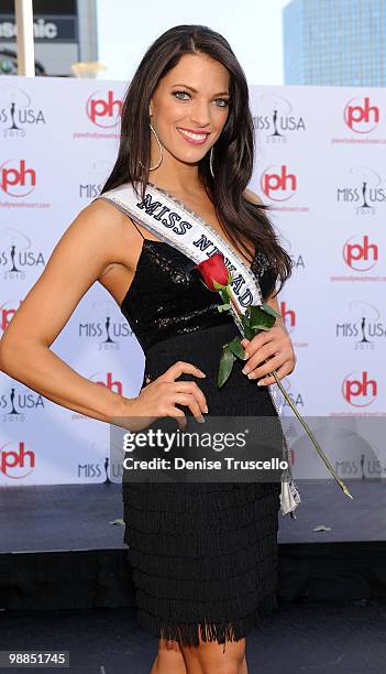 Miss Nevada 2010 Julianna Erdesz attends the Miss USA 2010 welcoming ceremony at Planet Hollywood Casino Resort on May 4, 2010 in Las Vegas, Nevada.