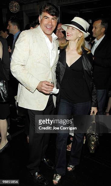 Actor/author Bryan Batt and actress Patricia Clarkson attend the launch party for "She Ain't Heavy, She's My Mother" at Covet on May 4, 2010 in New...