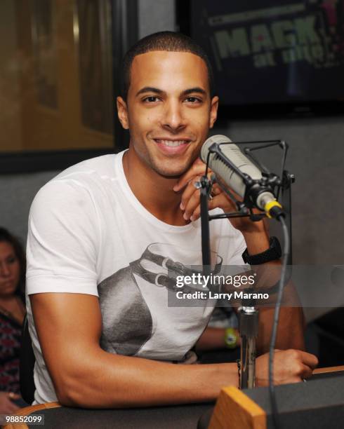 Marvin Humes of JLS visits Y-100 Radio Station on May 4, 2010 in Miami, Florida.