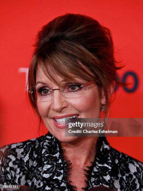 Politician Sarah Palin attends the 2010 TIME 100 Gala at the Time Warner Center on May 4, 2010 in New York City.