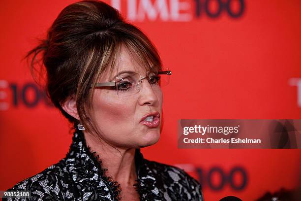 Politician Sarah Palin attends the 2010 TIME 100 Gala at the Time Warner Center on May 4, 2010 in New York City.