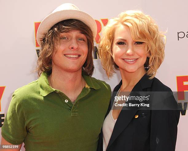 Actor Jake Dawson and actress Chelsea Staub attend the premiere of "Furry Vengeance" at Mann Bruin Theatre on April 18, 2010 in Westwood, California.