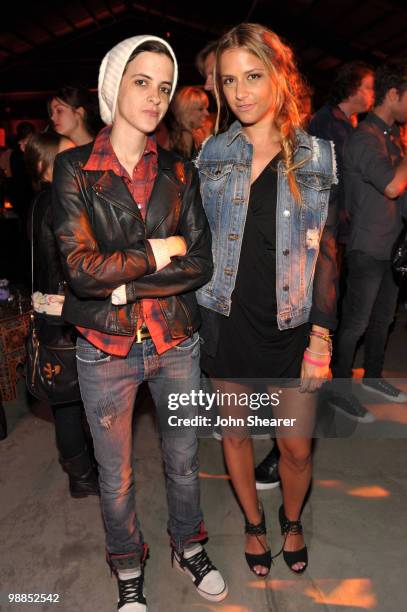 Samantha Ronson and designer Charlotte Ronson attend Charlotte Ronson and JCPenney Spring Cocktail Jam held at Milk Studios on May 4, 2010 in Los...