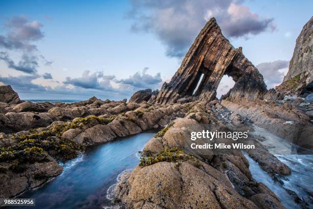 blackchurch rock, north devon, uk - rock formation stock pictures, royalty-free photos & images