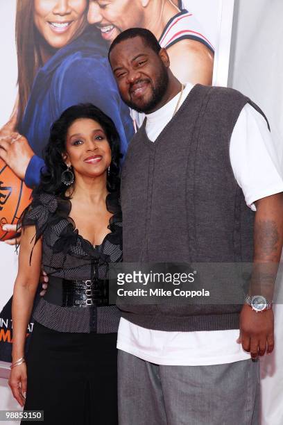 Actors Phylicia Rashad and Grizz Chapman attends the premiere of "Just Wright" at Ziegfeld Theatre on May 4, 2010 in New York City.