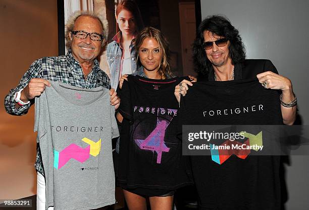 Musician Mick Jones, designer Charlotte Ronson and musician Kelly Hansen attend Charlotte Ronson and JCPenney Spring Cocktail Jam held at Milk...