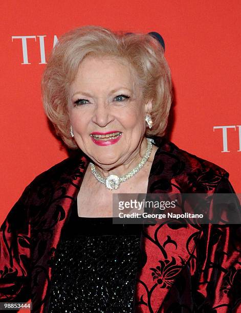 Actress Betty Whte attends the 2010 TIME 100 Gala at the Time Warner Center on May 4, 2010 in New York City.