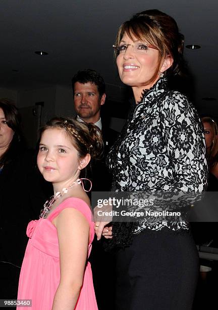 Piper Palin and Sarah Palin attend the 2010 TIME 100 Gala at the Time Warner Center on May 4, 2010 in New York City.