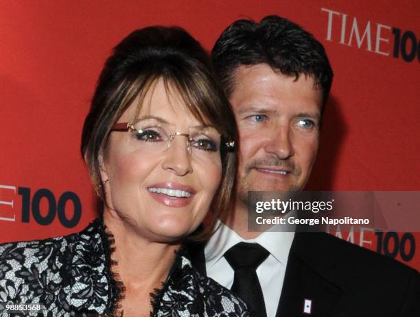 Sarah Palin and Todd Palin attend the 2010 TIME 100 Gala at the Time Warner Center on May 4, 2010 in New York City.