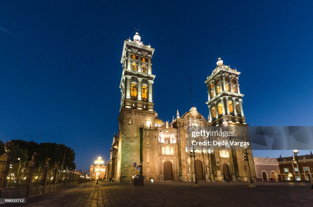 Cathedral of Puebla in Mexico